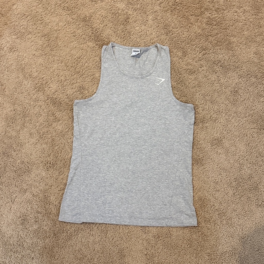 Men’s Gymshark Light Gray Tank Top Size Medium